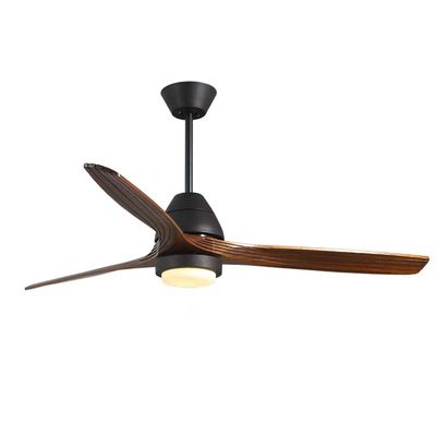 Ventilador de techo de madera sólida LED 20W Ventilador de techo de hélice de madera