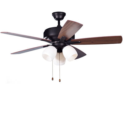 Ventilador de techo clásico de latón antiguo con motor de CA ligero