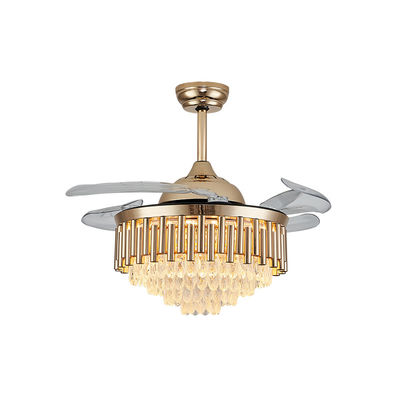 ECO ventilador de techo con cuchilla retráctil ventilador de oro ligero con cuchillas plegables