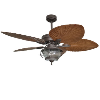 Ventilador de techo a prueba de agua de 52 pulgadas con luz 5 cuchillas ABS Ventilador de techo a prueba de clima