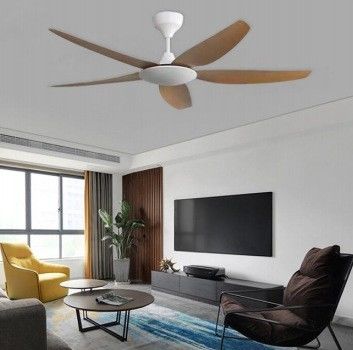 Cuchillas de hierro Ventilador de techo LED moderno de 55 pulgadas Ventilador de techo con luz