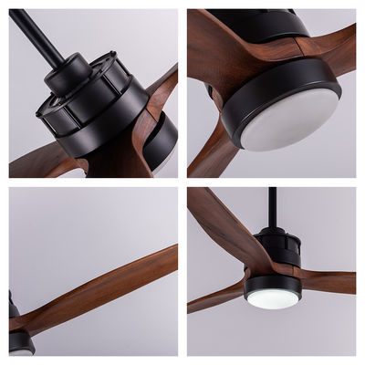 Cuchillas de madera Ventiladores de techo europeos con luces Decorativo del motor de CC