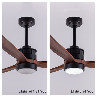 Cuchillas de madera Ventiladores de techo europeos con luces Decorativo del motor de CC