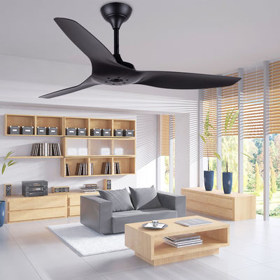 ABS Blade American Ventiladores de techo Sala de estar Negro Ventilador de techo de 52 pulgadas