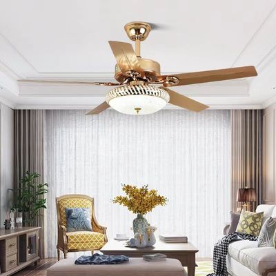 52En el ventilador de techo de ahorro energético Bajo ruido ABS Ventilador de cinco palas