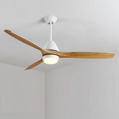 Ventilador de techo de madera sólida LED 20W Ventilador de techo de hélice de madera