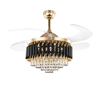52 pulgadas de LED 20W moderno retráctil DC motor ventilador de techo con luz