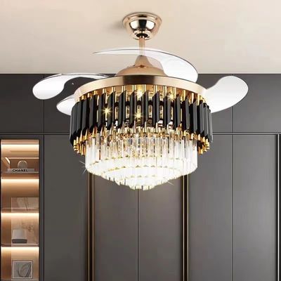 52 pulgadas de LED 20W moderno retráctil DC motor ventilador de techo con luz