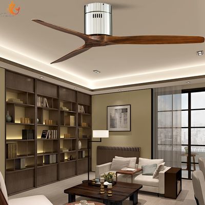 Ventilador de techo de motor de corriente continua de 52 pulgadas moderno con control remoto para el dormitorio