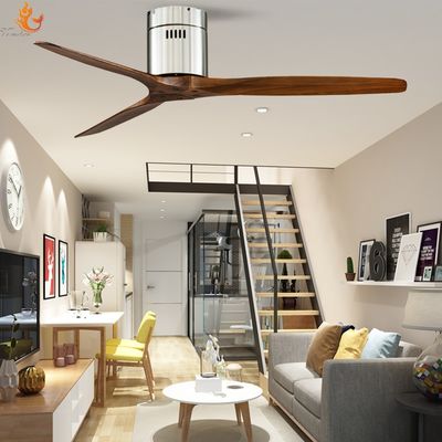 Ventilador de techo de motor de corriente continua de 52 pulgadas moderno con control remoto para el dormitorio