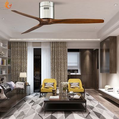 Ventilador de techo de motor de corriente continua de 52 pulgadas moderno con control remoto para el dormitorio
