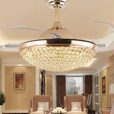 42 pulgadas LED 36W Cambiable de color Ventilador de techo de motor de CC moderno con luz