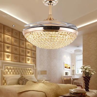 42 pulgadas LED 36W Cambiable de color Ventilador de techo de motor de CC moderno con luz