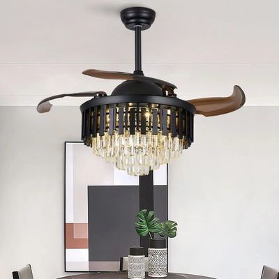 Moderno 42 pulgadas de alta calidad ventilador de techo inteligente motor de corriente continua con luz