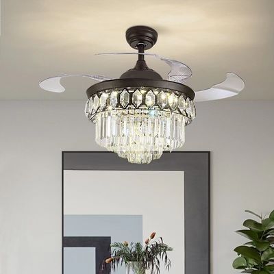 42 pulgadas de alta calidad de cristal inteligente ventilador de techo motor de CC para el salón