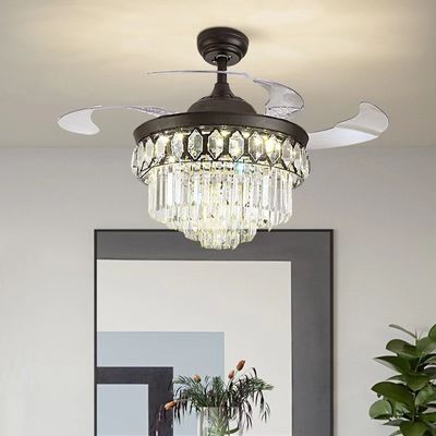 42 pulgadas de alta calidad de cristal inteligente ventilador de techo motor de CC para el salón