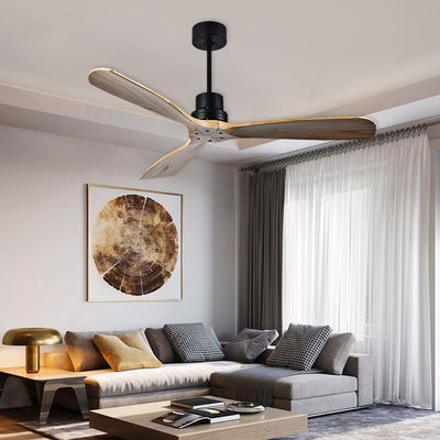 ECO 52 Ventilador de techo de madera maciza Ventilador de techo de madera natural con luz