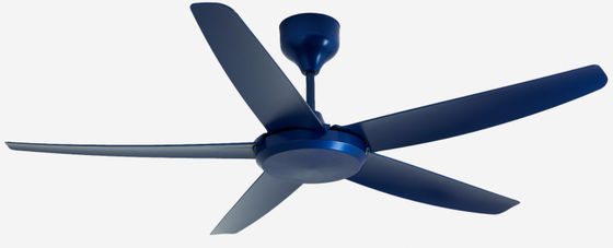 Moderno azul de 56 pulgadas DC motor ventilador de techo control remoto sin luz para el salón