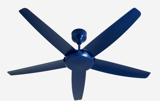 Moderno azul de 56 pulgadas DC motor ventilador de techo control remoto sin luz para el salón