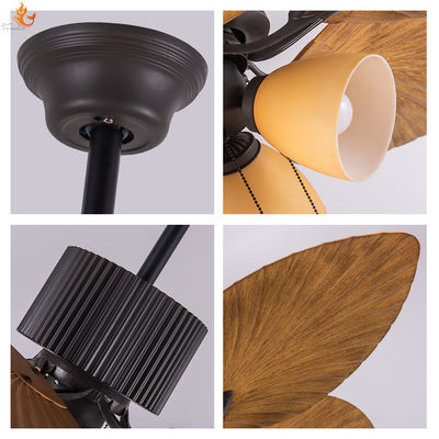 Ventilador de techo de diseño de flores ABS de 52 pulgadas Ventiladores de techo de estilo europeo