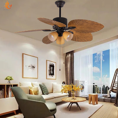 Ventilador de techo de diseño de flores ABS de 52 pulgadas Ventiladores de techo de estilo europeo