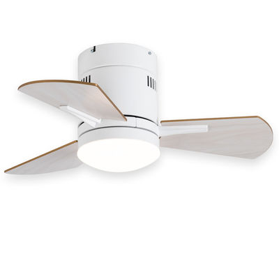 Ventiladores de techo de cocina blancos de 24 pulgadas con acrílico de contrachapado ligero