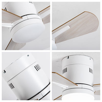 Ventiladores de techo de cocina blancos de 24 pulgadas con acrílico de contrachapado ligero