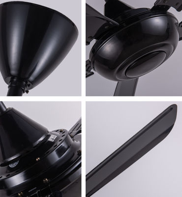 56 pulgadas ABS negro ventilador de techo bajo ruido con control remoto