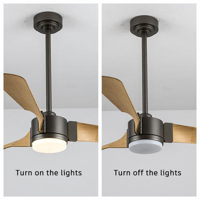 Cuchillas de ABS ventilador de 48 pulgadas con luz ventilador de sala de estar moderno con luz