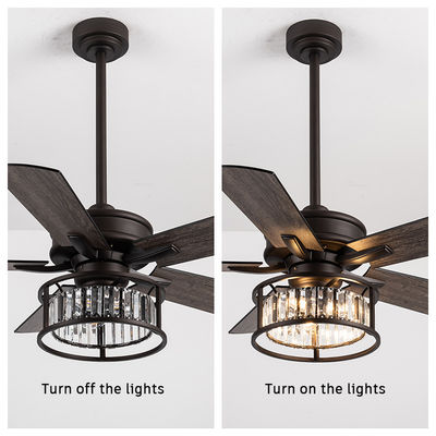 Ventiladores de techo americanos de velocidad ajustable 5 cuchillas de madera contrachapada 42 pulgadas