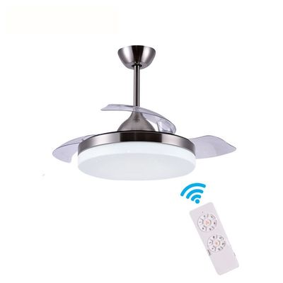 3 colores ajustable lámpara de ventilador de techo de candelabros de 36 pulgadas de control remoto ventilador de techo invisible con luz