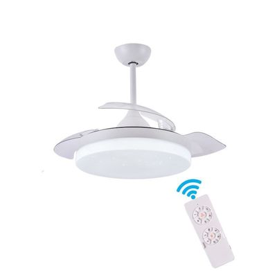 3 colores ajustable lámpara de ventilador de techo de candelabros de 36 pulgadas de control remoto ventilador de techo invisible con luz