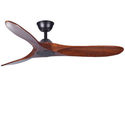 Ventilador de techo de madera de 3 cuchillas con luz