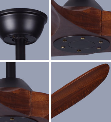 Ventilador de techo de madera de 3 cuchillas con luz