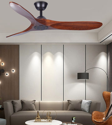Ventilador de techo de madera de 3 cuchillas con luz