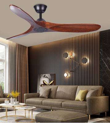 Ventilador de techo de madera de 3 cuchillas con luz