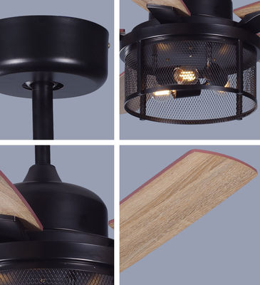 ECO 52En American ventiladores de techo de madera contrachapada cuchillas ventilador de techo remoto con luz