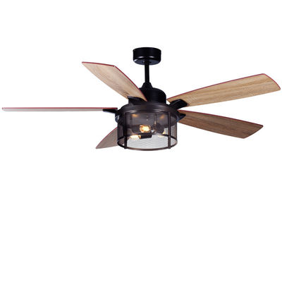 ECO 52En American ventiladores de techo de madera contrachapada cuchillas ventilador de techo remoto con luz