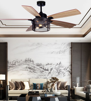 ECO 52En American ventiladores de techo de madera contrachapada cuchillas ventilador de techo remoto con luz