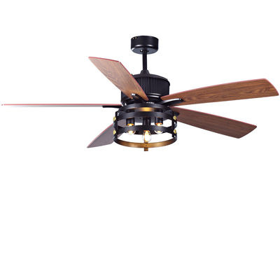 Ventilador de control remoto de 52 pulgadas 5 cuchillas Ventiladores de techo de corriente continua