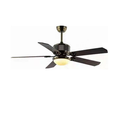 Ventilador de techo de madera contrachapada de 52 pulgadas con luz Ventiladores de techo contemporáneos con luces LED