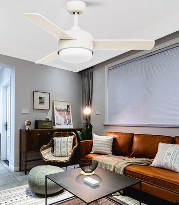 Blanco 52in ventiladores de techo contemporáneos para salas de estar dormitorios