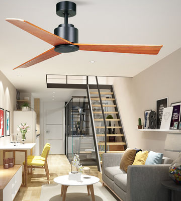 52 Casa Delta Wing ventilador de techo con cuchillas de madera real bajo ruido