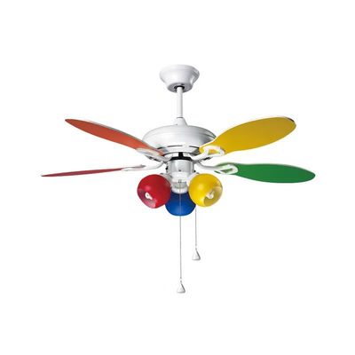 Fan de techo ultra silencioso de 42 pulgadas con 5 cuchillas de madera contrachapada de colores