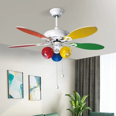 Fan de techo ultra silencioso de 42 pulgadas con 5 cuchillas de madera contrachapada de colores