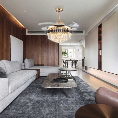 52 DC ventilador de techo plegable con lámpara de luz con ventilador oculto
