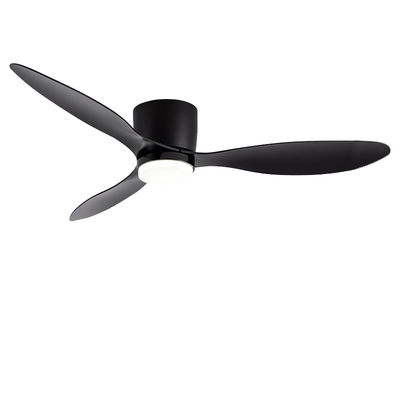 Ventilador de techo negro de 52 pulgadas ABS de tres cuchillas