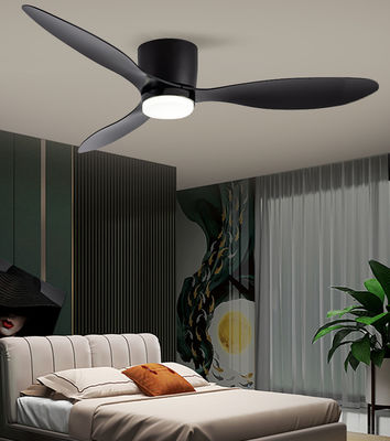 Ventilador de techo negro de 52 pulgadas ABS de tres cuchillas
