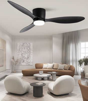 Ventilador de techo negro de 52 pulgadas ABS de tres cuchillas