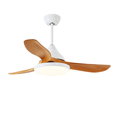 Blanco marrón 3 cuchillas ventilador de techo de 52 pulgadas con luz y control remoto